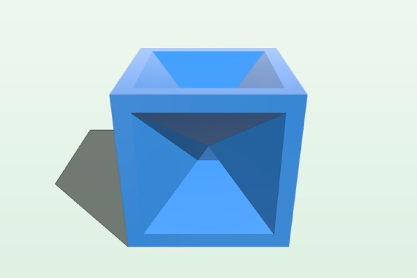 Idented side cube | 3d print model