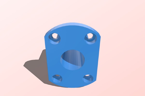 LMH16UU - 16MM Flanged Linear Bearing - Oval Flange | 3d print model