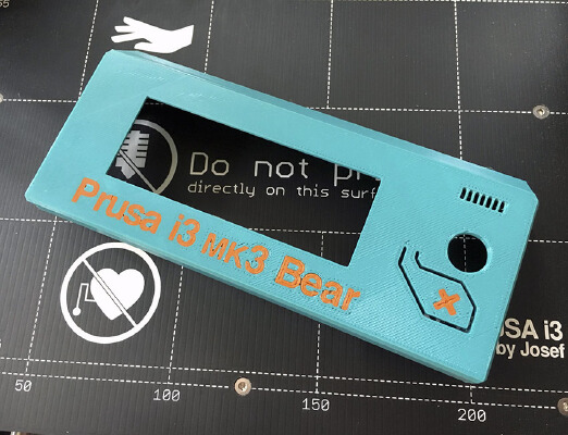 Prusa LCD Cover Bear Edition Bicolour | 3d print model