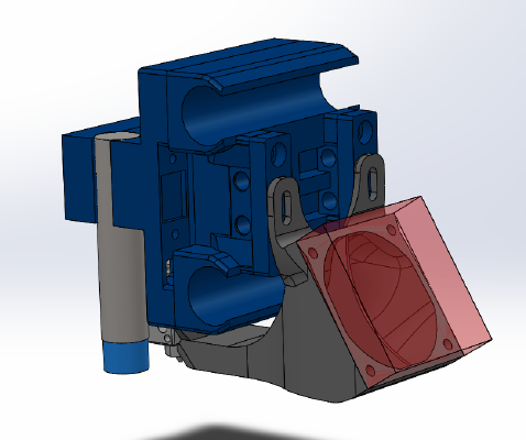 Modified Extruder Mount and new Fan Duct for Hypercube Evolution | 3d print model