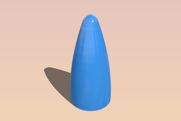 Bottle Rocket Fireworks Nose Cone | 3d print model