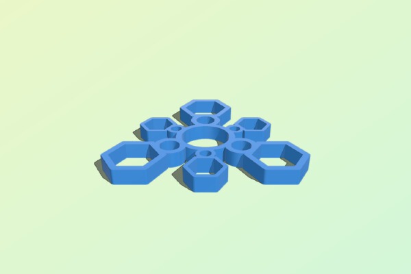 Fidget Nut Spinner - Wingnut2k #4 | 3d print model