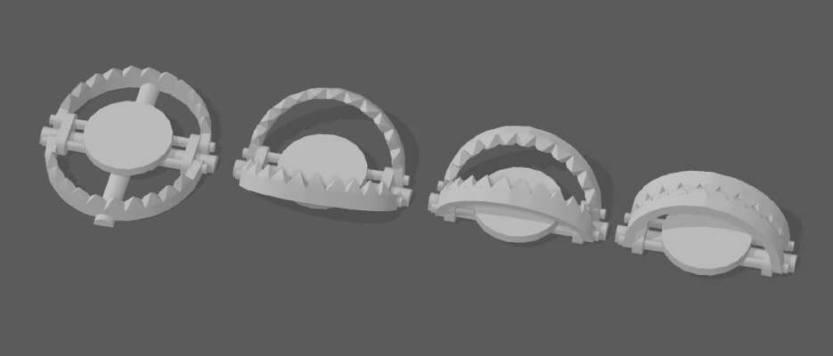 Bear Traps for 28mm Minis | 3d print model