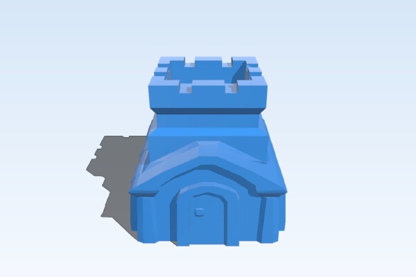 Town Hall lvl 8 - Clash Of Clans SOLID | 3d print model