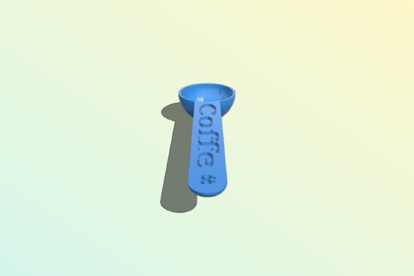 Coffe spoon, Cuchara café | 3d print model
