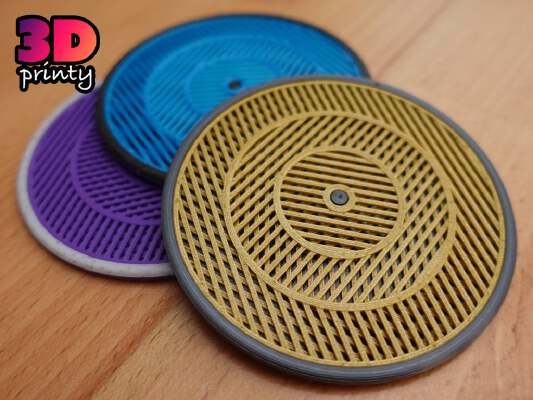 Moving Moiré Pattern Coaster | 3d print model