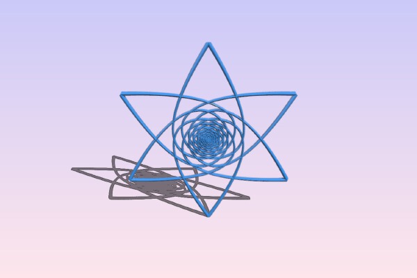 phi-spiral vortex flower | 3d print model
