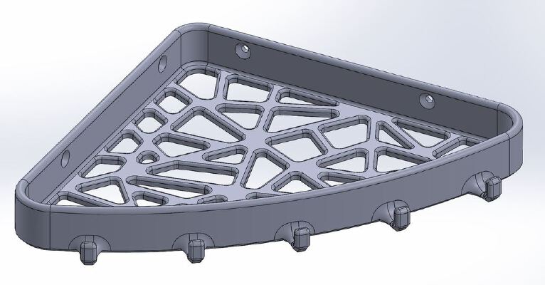 Badezimmer Ablage Wand Ecke | 3d print model