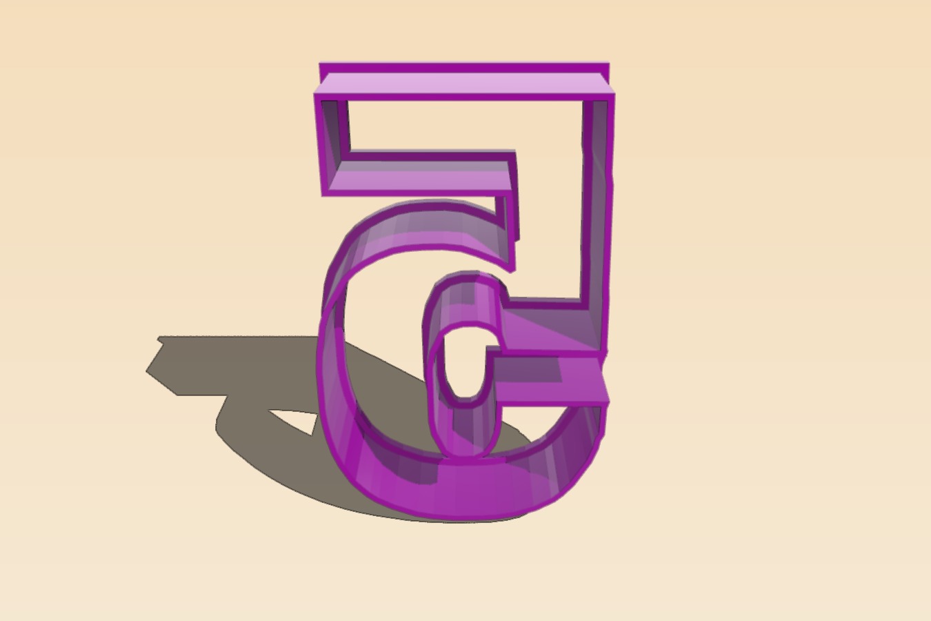 3DNrj.com Number 5 Medium Cookie Cutter