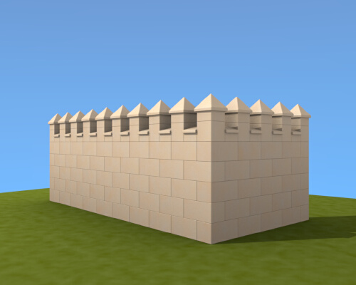 Exin Castillos - Almenas Piramidales | 3d print model
