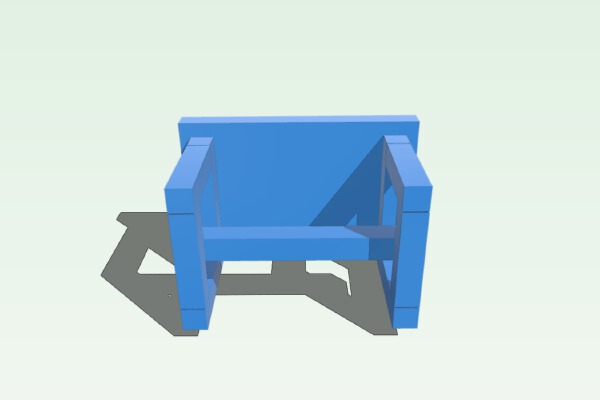 Bank card holder chair | 3d print model