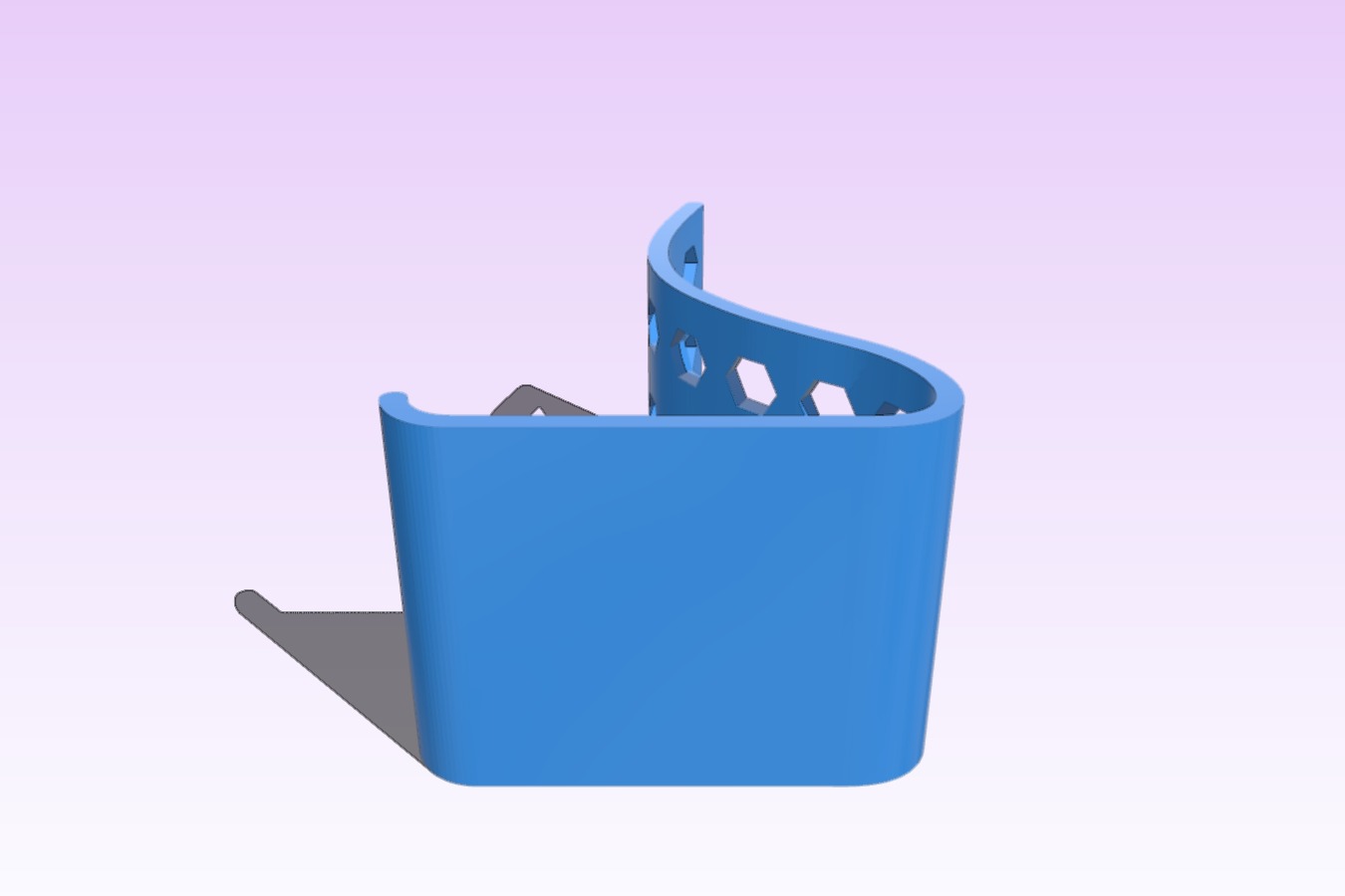 Curved phone stand