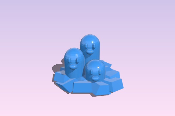 Dugtrio | 3d print model
