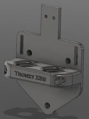 Tronxy X5S Dual E3D V6 Extruder Carriage | 3d print model