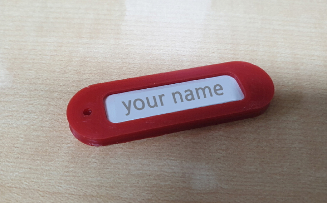 Key name tag (name plate) | 3d print model
