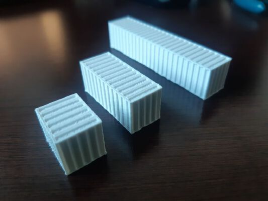 N scale 1:160 Shipping container 10ft, 20ft, 30ft,40ft MiniRailway | 3d print model