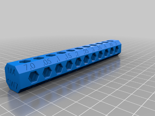 Nut snug fit testing (metric) ___ M-Mutter Passung | 3d print model