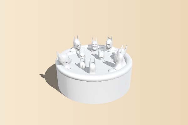 Ten Batmans in a Hot Tub | 3d print model