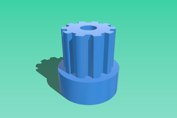 10t XL Pulley for SAE Prusa Mendel | 3d print model