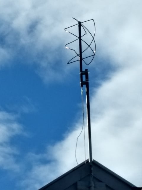 Quadrifilar Helix Antenna for weather satelites.