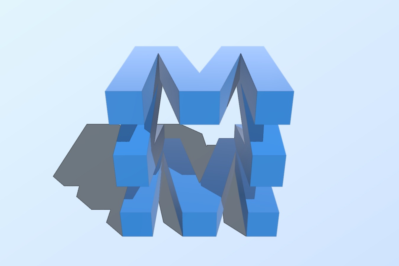 M Letter Cube