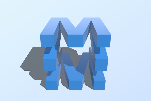 M Letter Cube | 3d print model