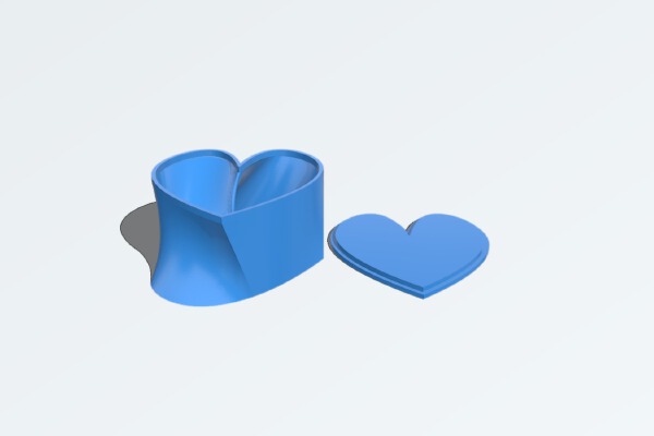 Twisted Heart Box by HomeStudioStuff.com | 3d print model