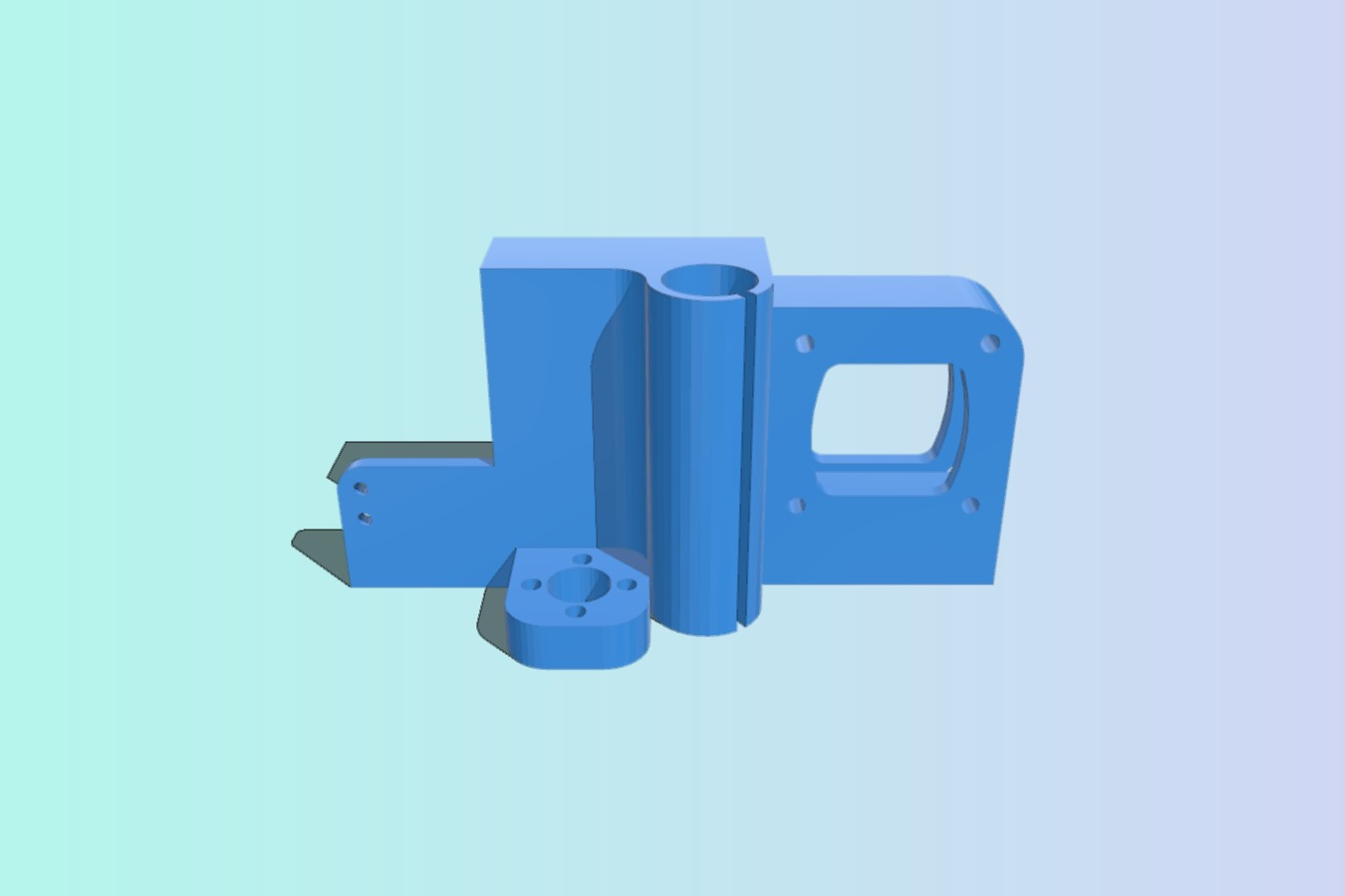 HIC Prusa I3 X-axis Motor Carriage *OFFSET Z-AXIS RODS*