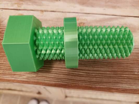 10 Start Double Thread Bolt and Nuts | 3d print model