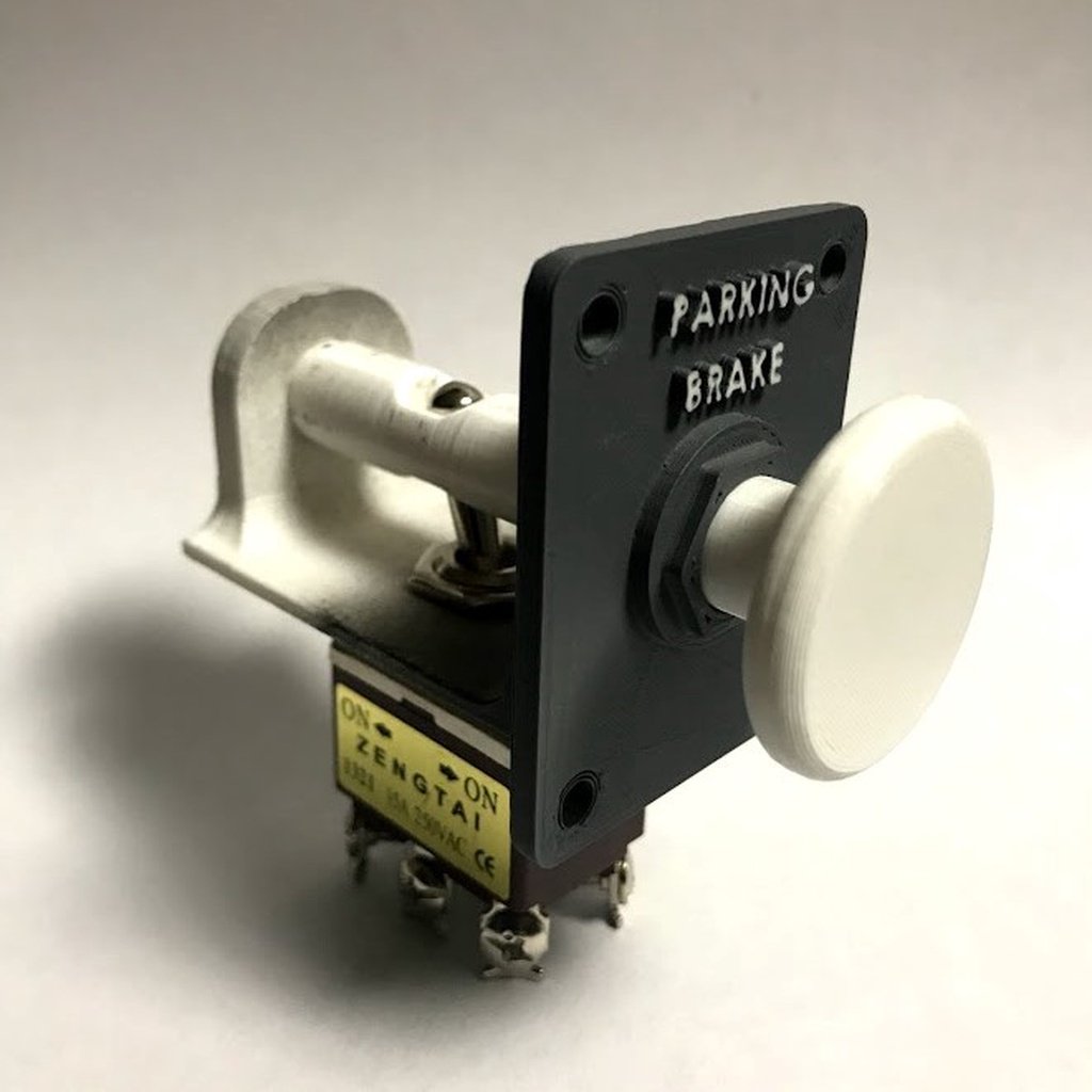 Parking brake for flight simulator files to download and to 3d print