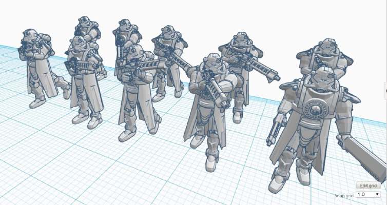 Tech grunts 1_100 18mm | 3d print model