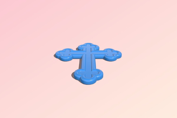 Cruz con lóbulos _ Lobed cross | 3d print model