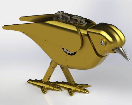 Clockwork Songbird | 3d print model
