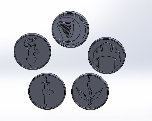 Forgotten Realms Five Factions Stamps - Bigalky Request | 3d print model