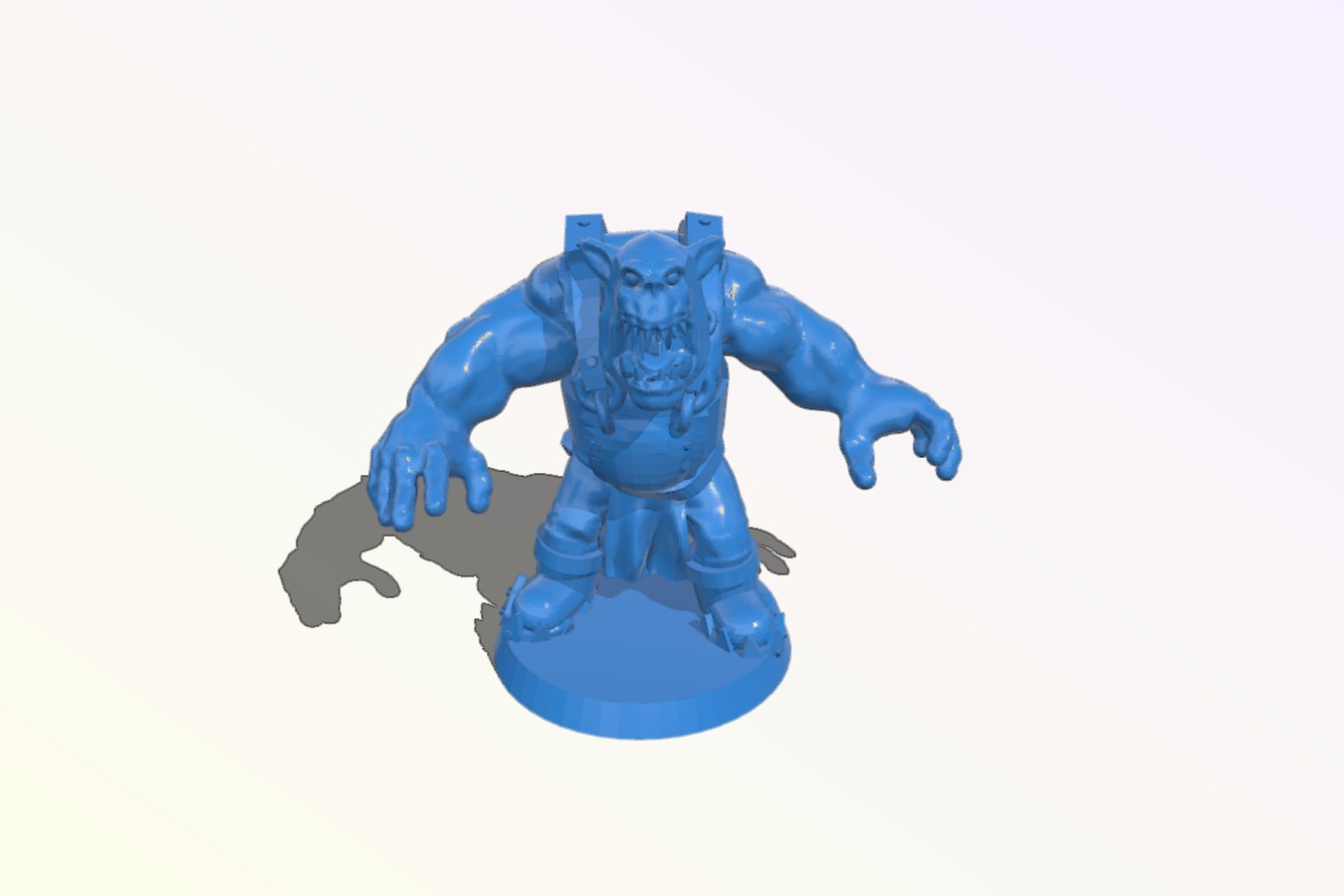 Ork rig with poses and parts in blend file