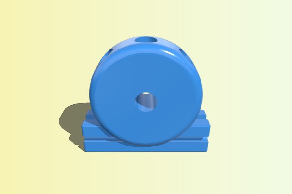 Tinkertoy to Fischertechnik (uck-07f01m) | 3d print model