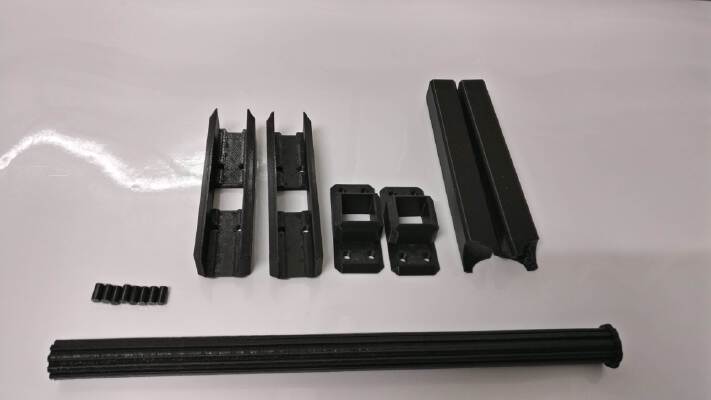 Universal Delta 2020 Spool holder _ Filament support, supportless and screwless | 3d print model
