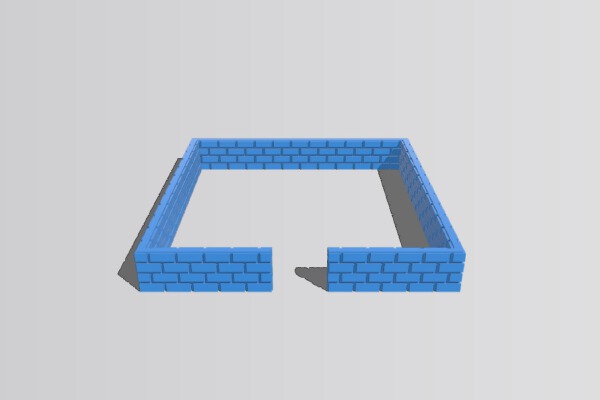 HO scale Stone Garden Wall | 3d print model