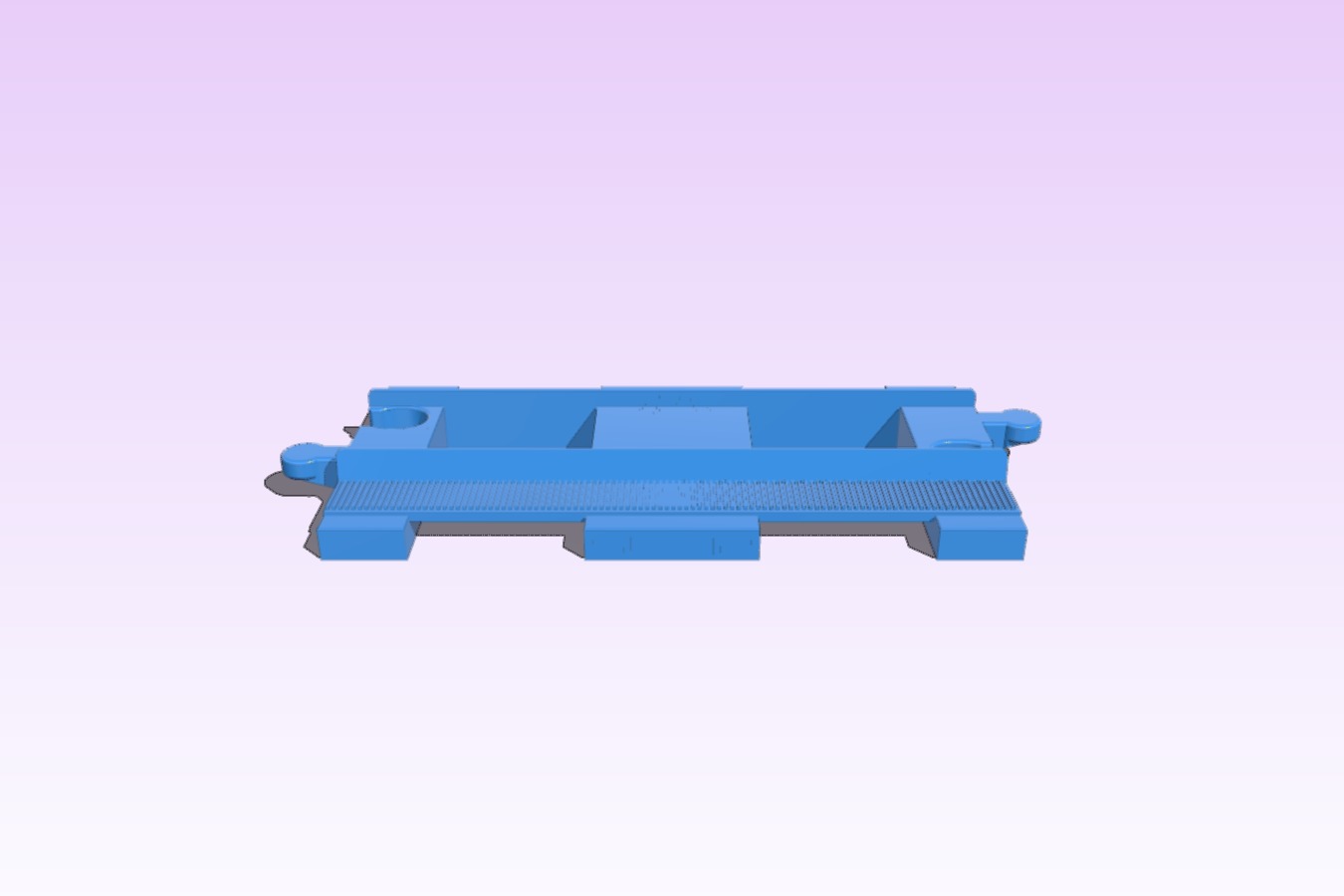 LEGO DUPLO track straight supportless (long bridges)