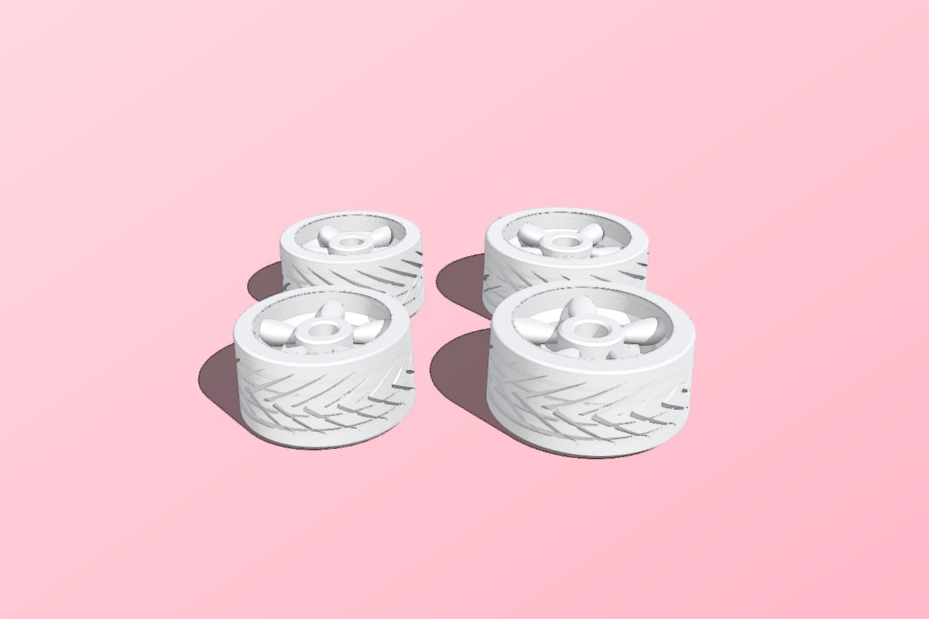 Wheel replacements for diecast cars. Five Spoke
