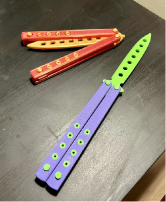 Butterfly knife   fully working parts    PRINT FILES SEPERATELY   6441112 | 3d print model