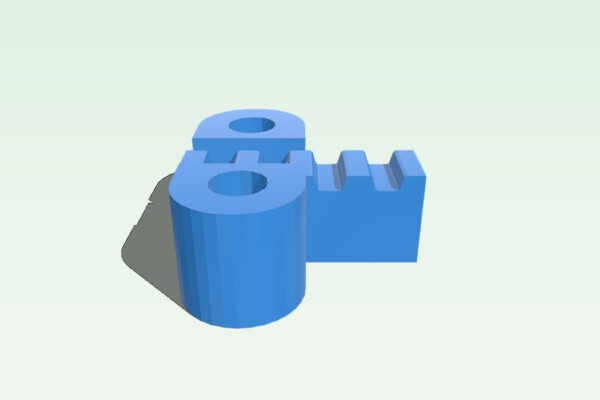 K8200 X-belt holder (motor side of carriage) | 3d print model