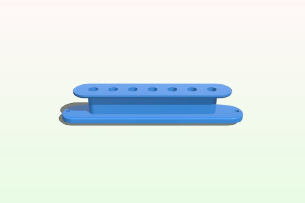 Bobbin for 7 string single coil pickup (10mm spacing) | 3d print model
