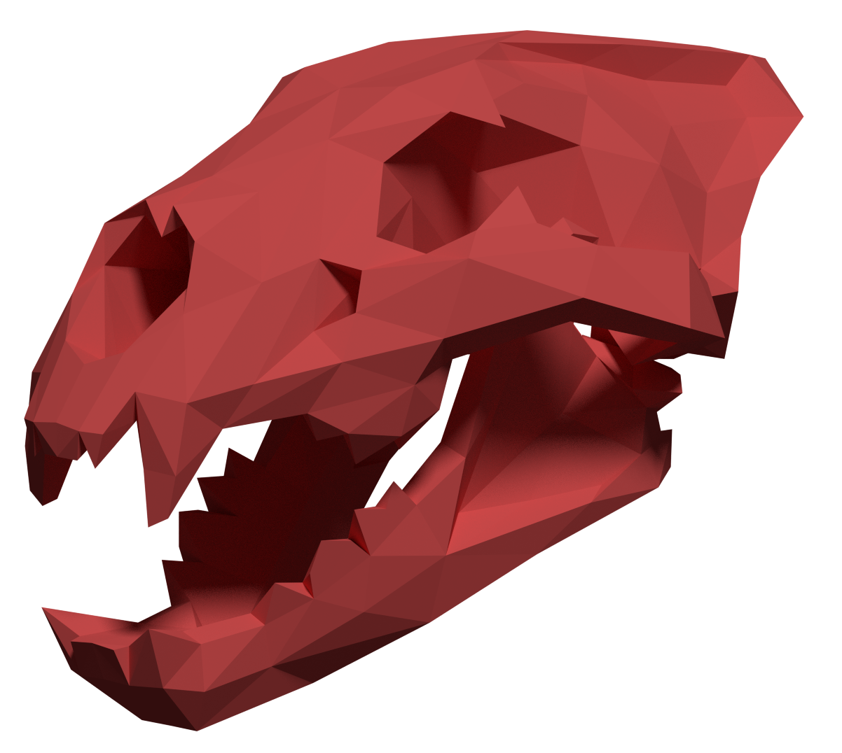 Low Poly Lion Skull