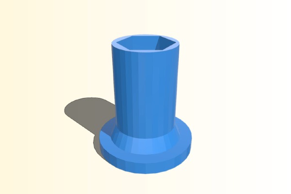 Extruder button for Anet A8 remix - fits the nut | 3d print model