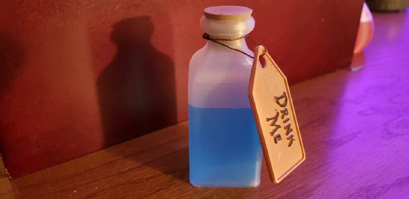 Drink Me Vial- Alice in Wonderland (Vase Mode) | 3d print model