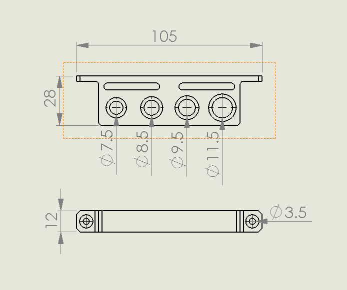 Splintentreiber Halterung _ Pin puncher holder