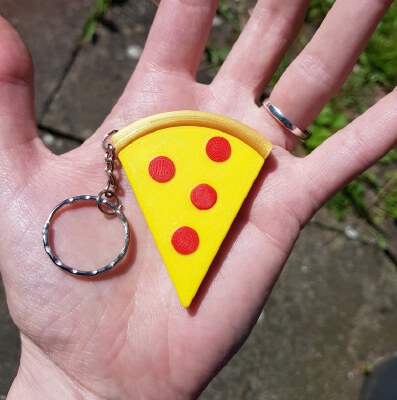 Pizza Slice Keyring | 3d print model