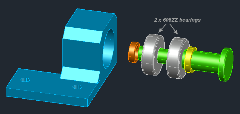 Under-Mounted Filament Spool Rig | 3d print model