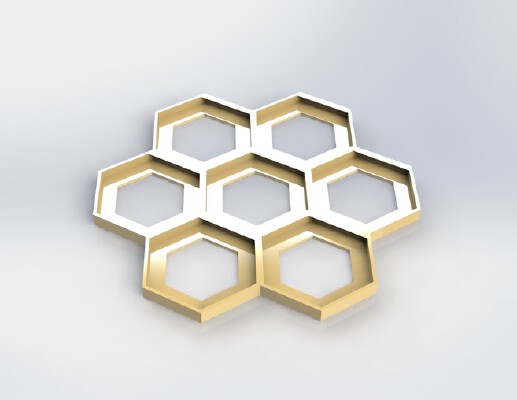 Nespresso hexagonal capsule holder (wall mount) | 3d print model